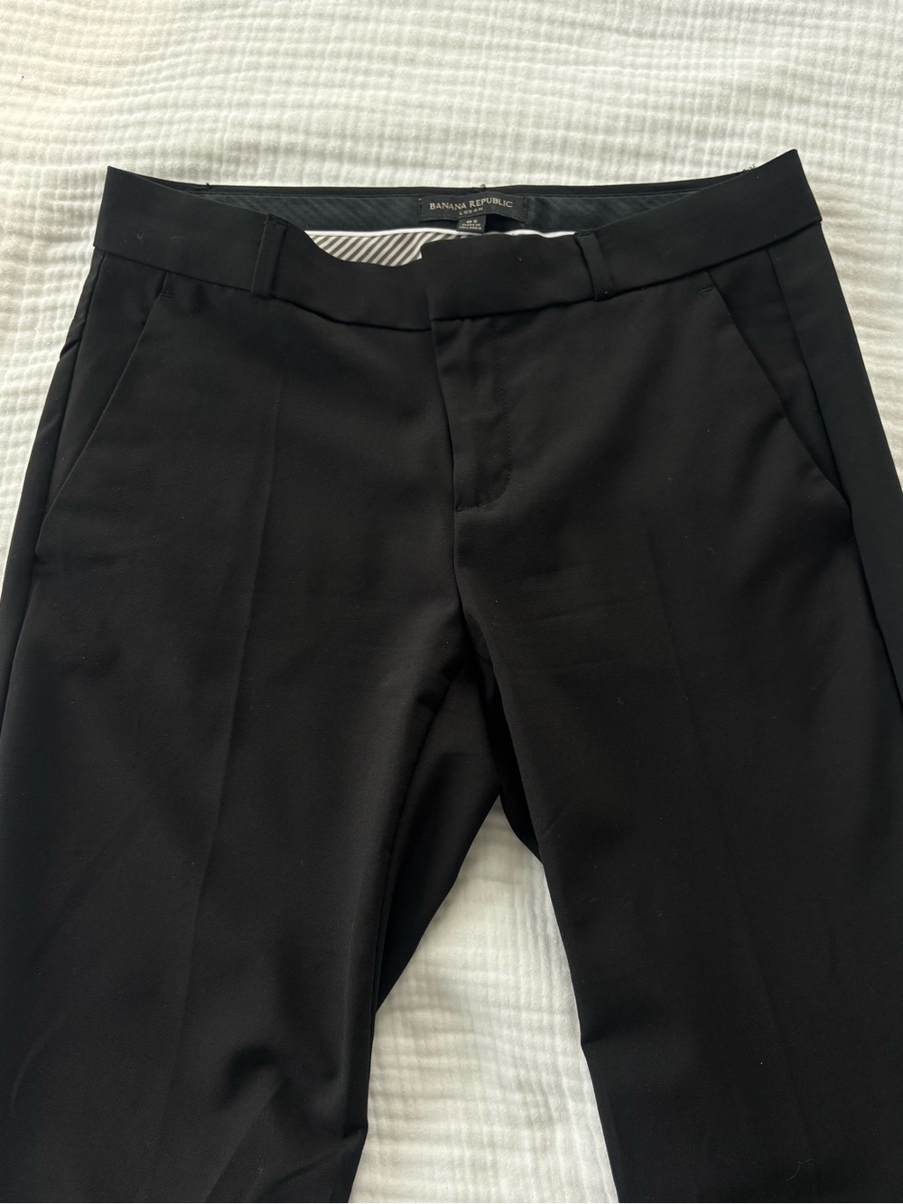 Banana Republic Women’s Black Logan Tailored Trouser Wool Blend Size 0 Short